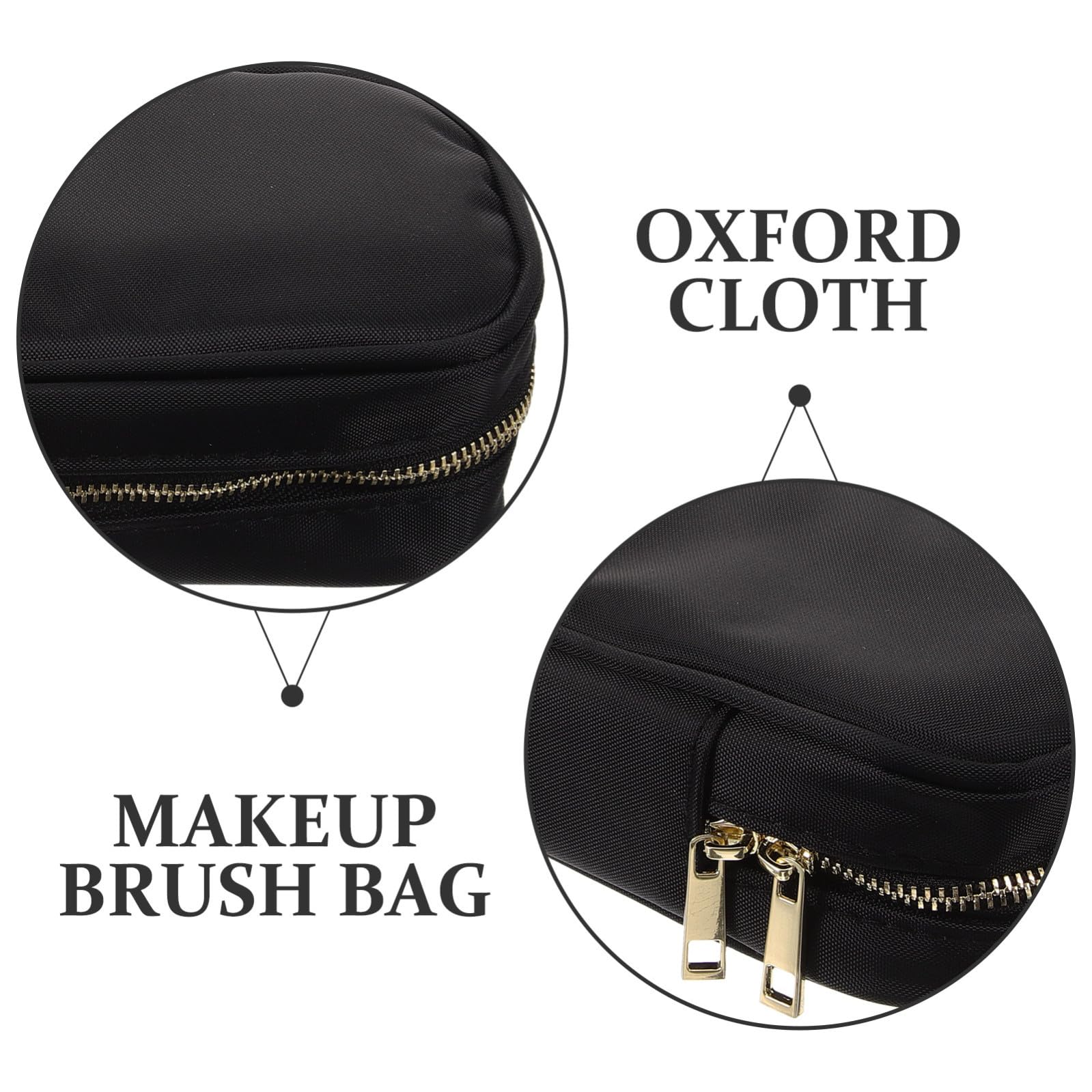 Astuccio per Pennelli Make Up da Viaggio Oxford Leggero e Portatile Chiusura a Zip, Organizer Cosmetico per Attività Outdoor