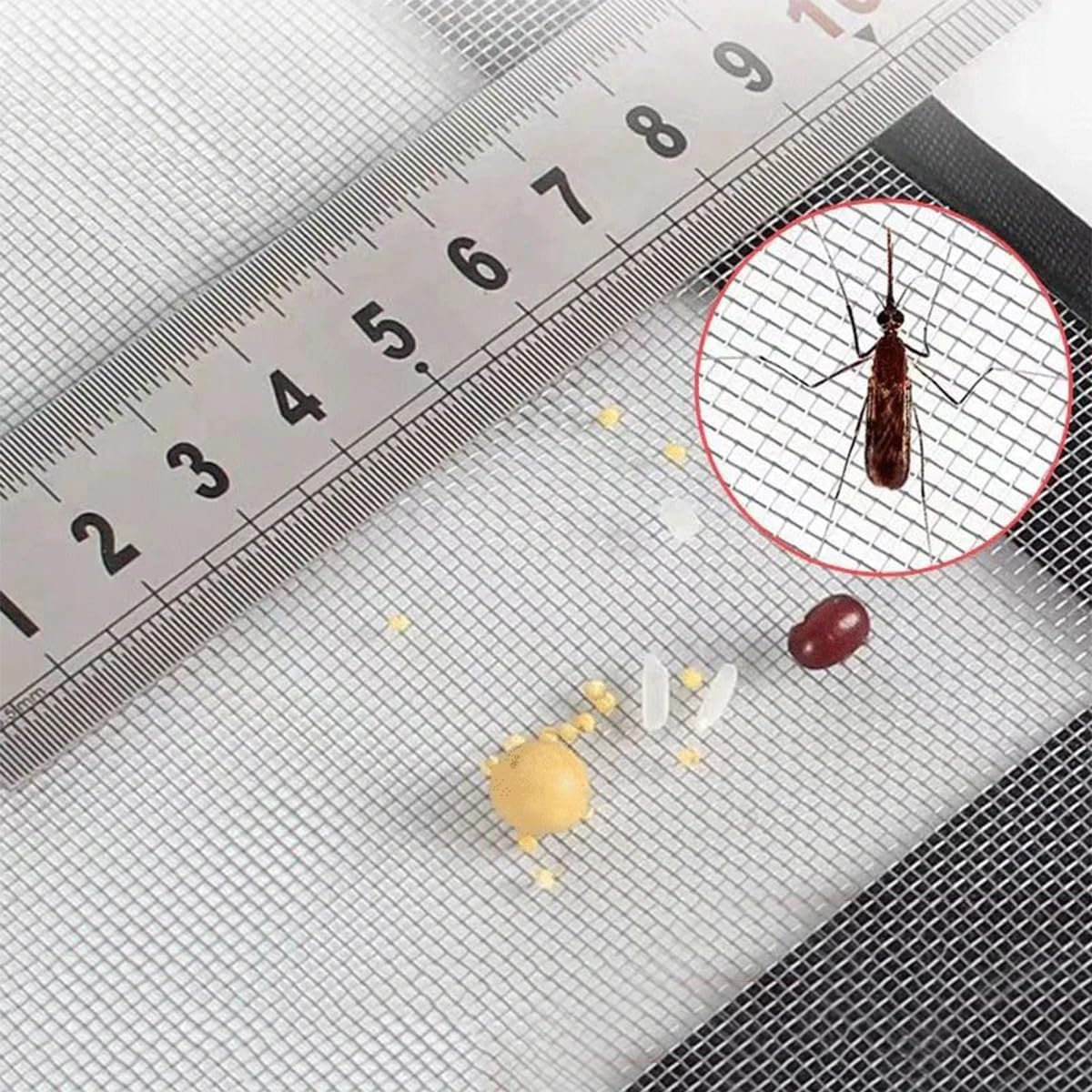 Grey Window Screen Replacement Mesh, Washable Durable Polyester Screen Door Mesh, Invisible Anti-Mosquito Pet-Proof, 78.74x196.85in