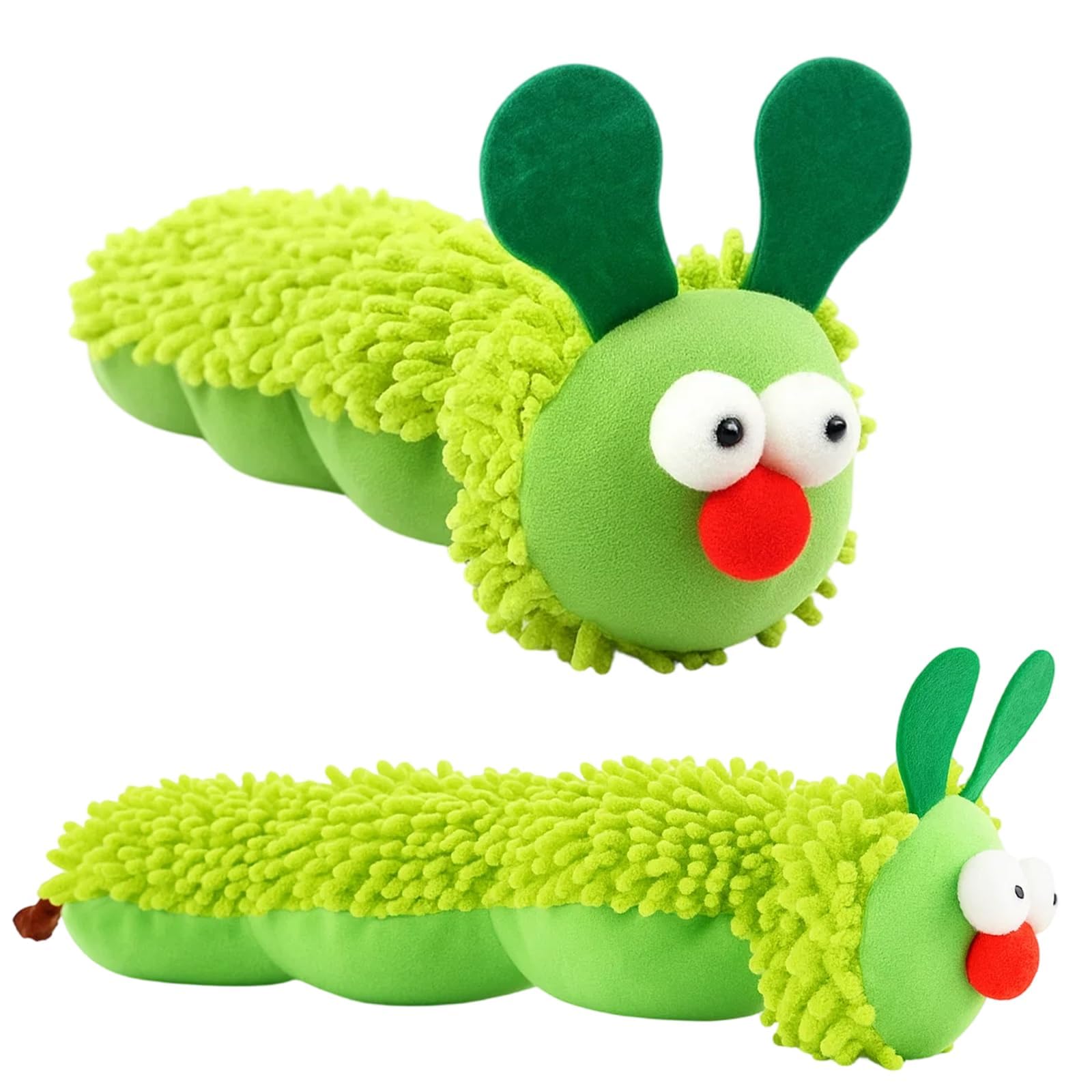Cat Catnip Toy for Indoor Cats, Cat Chew Toy for Teeth Cleaning, Bite-Resistant Plush Caterpillar Design, Dental Health Benefits (2 pcs)
