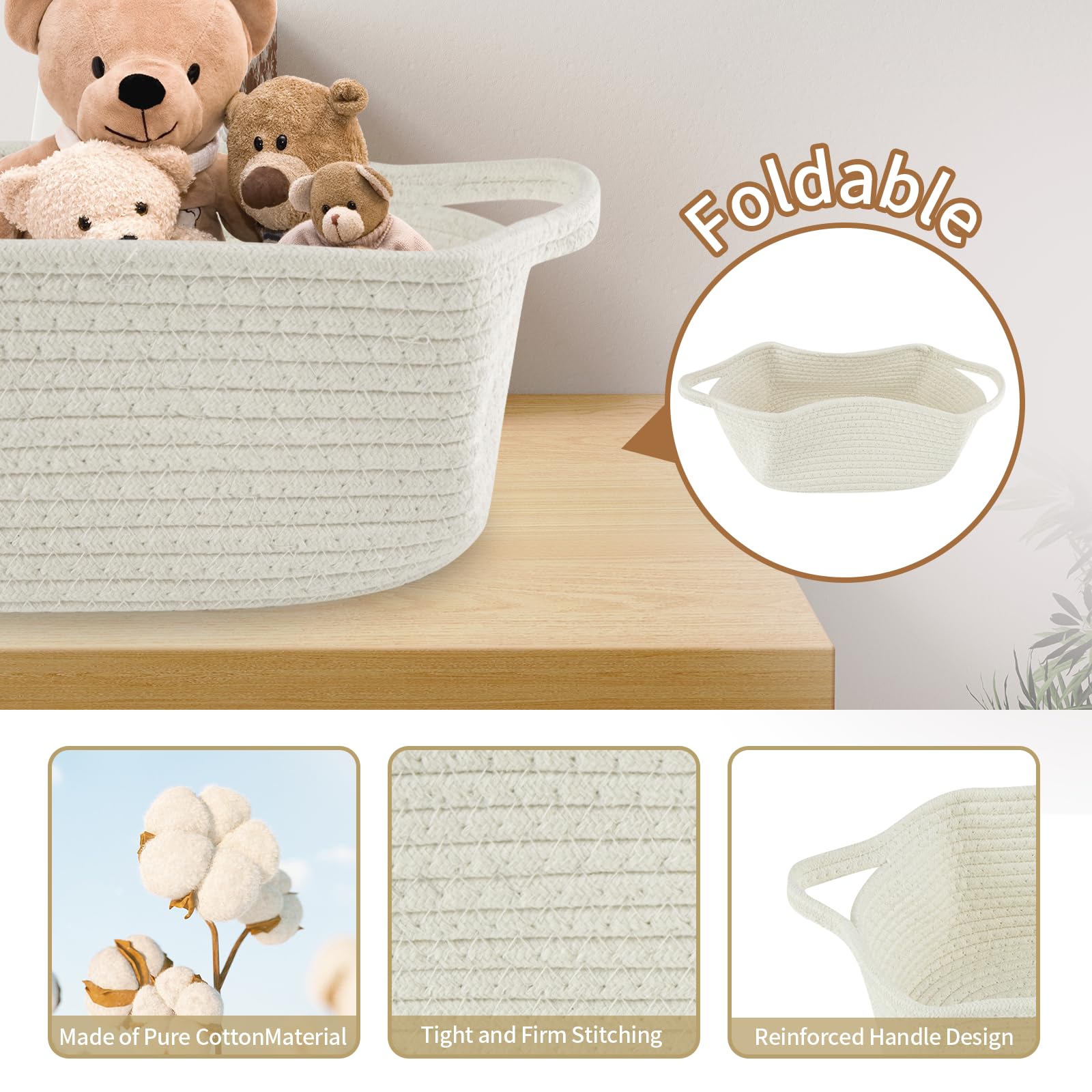 Panier Cadeau Vide À Garnir, Boite Cadeau Vide Avec Sacs Cadeaux Et Rubans, Panier Rangement Bébé Pliable Avec Poignées, Panier Garni À Offrir Pour Fête Prénatale, Anniversaire, Mariage, Pâques, Noël