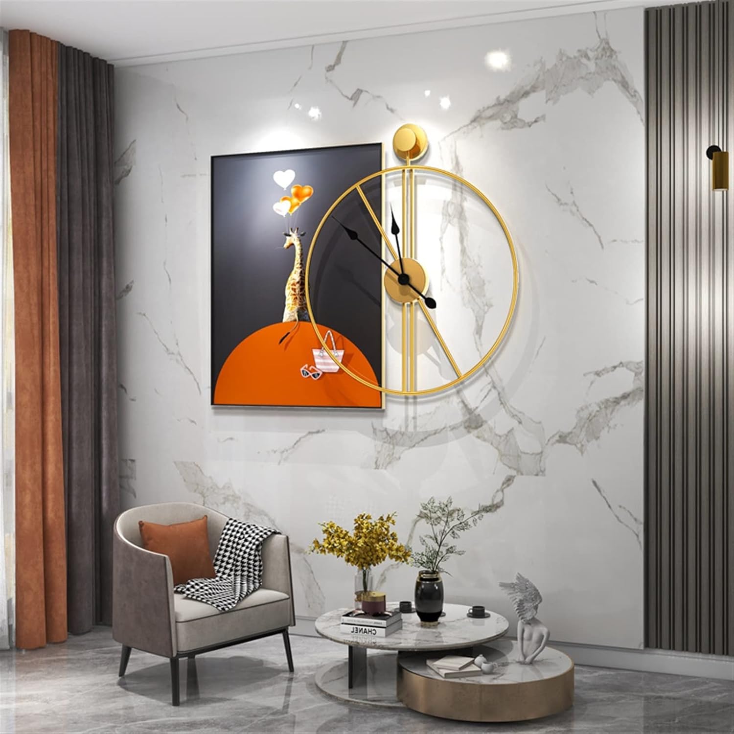 リビングルームの創造的な現代的なシンプルな時計家庭用ファッション装飾 リビングルームの創造的な現代的なシンプルな時計家庭用ファッション