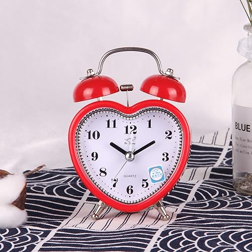 Miniatura 9 de SHISEDECO Reloj despertador silencioso de cuarzo analógico de 3 pulgadas, funciona con pilas, para niños, personas mayores, durmientes pesados,