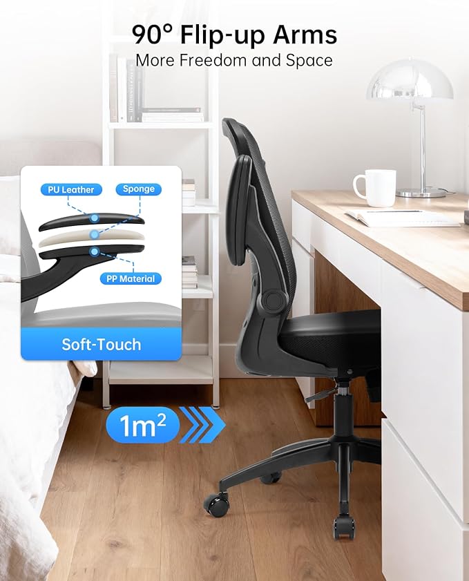 Silla de Oficina Ergonómica con Respaldo de Malla y Apoyabra miniatura 7