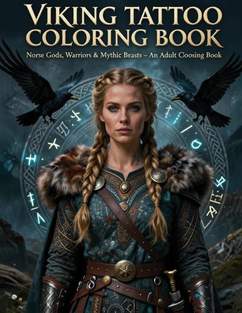 Viking Tattoo Coloring Book for Adults: Norse Gods, Warriors & Mythic Beasts – Epic Nordic Tattoo Art to Color and Relax