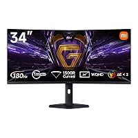 XIAOMI G34WQi 2026 Monitor Gaming Curvo 2K da 34 Pollici, 180Hz