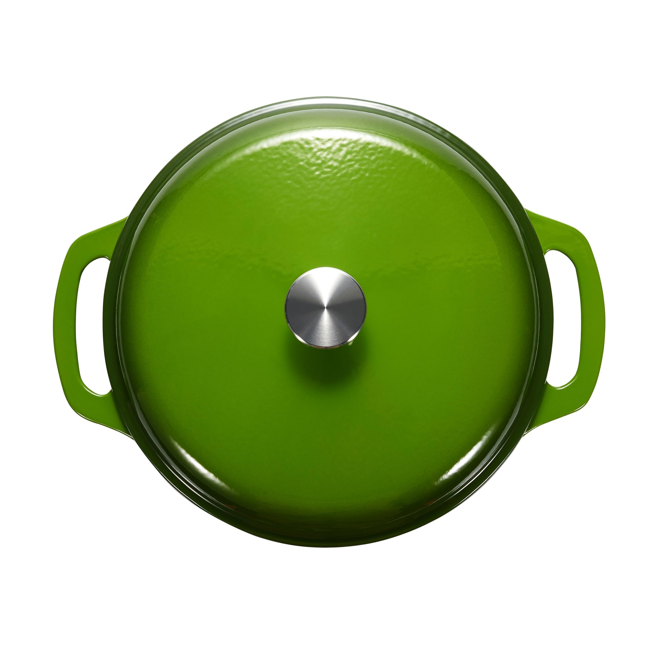 Amazon Basics Amazon Basics Ronde Enameled Cast Iron Dutch Oven with Lid 6.9 L, Green in use