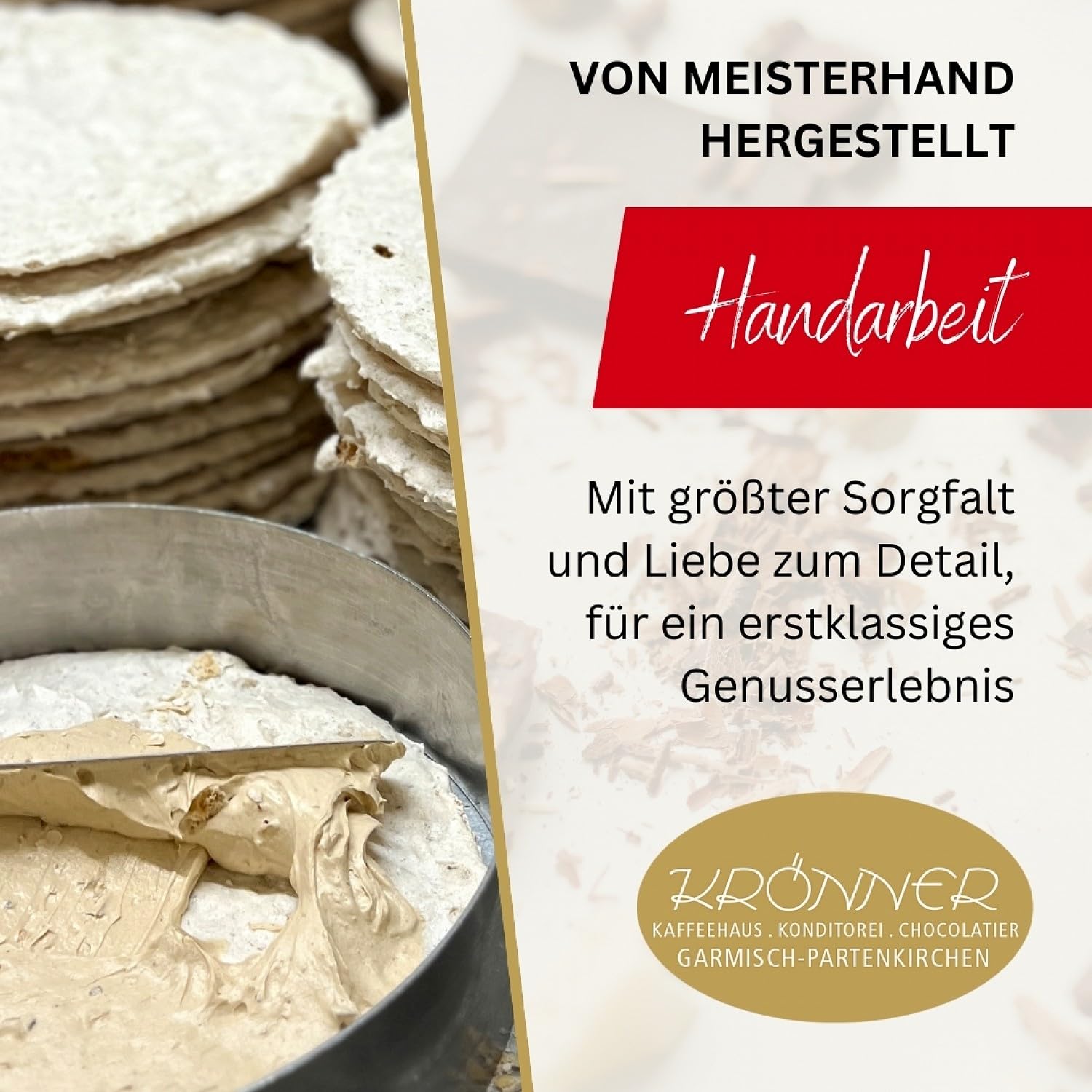 Krönner Agnes Bernauer Torte (Valentinsgruß, ⌀ 26 cm) – Schichttorte aus Nu