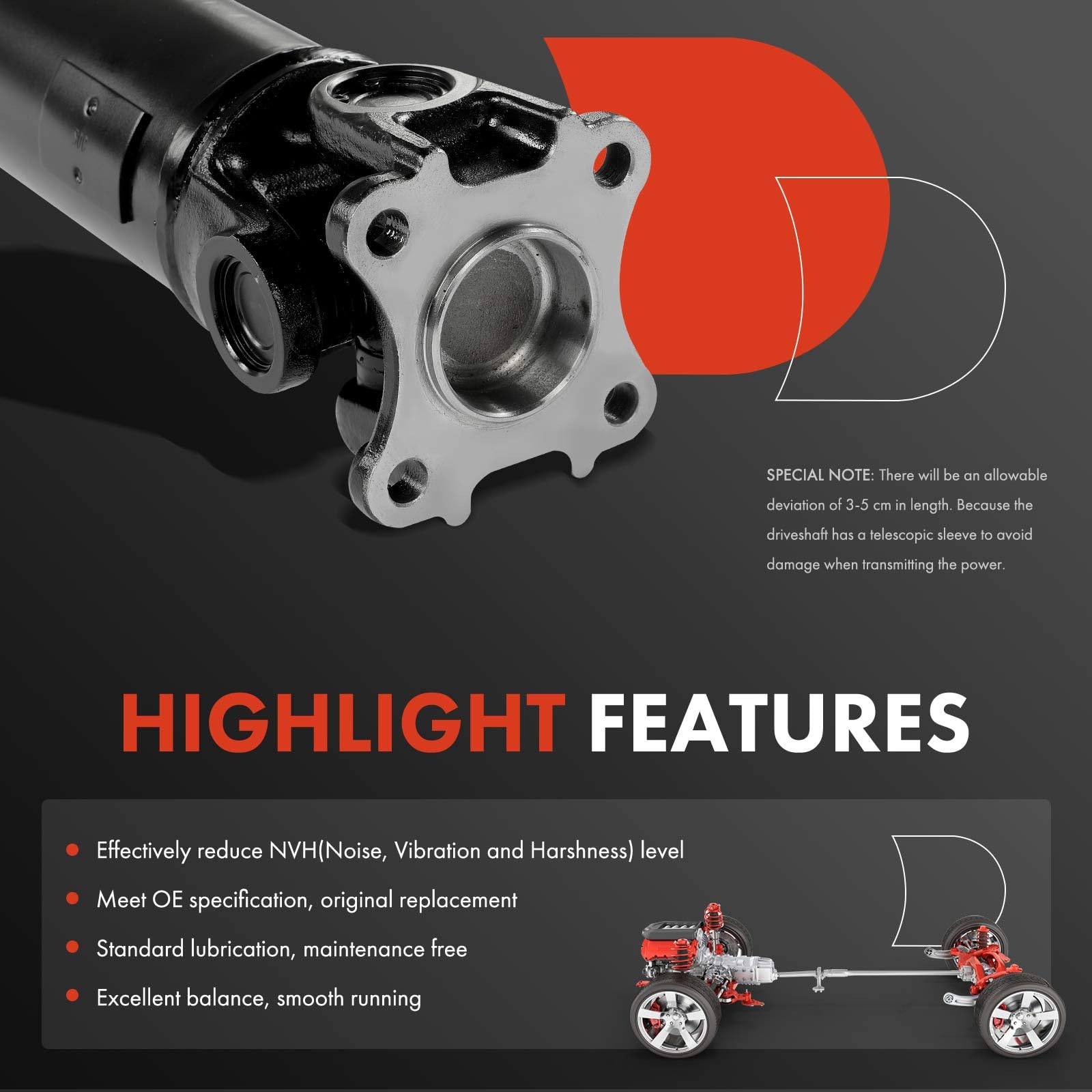 Amazon.com: A-Premium Rear Drive Shaft Driveshaft Assembly