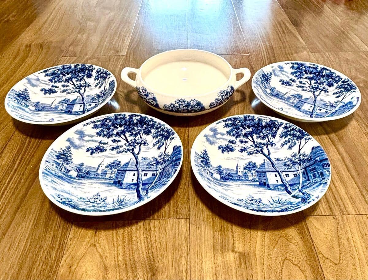 有田焼　深川製磁　六歌仙　菊割皿　銘々皿揃　5枚セット　色絵　白磁　和食器　中皿 深川製磁 - 有田焼 深川製磁 六歌仙 菊割皿 銘々皿揃 5枚セット