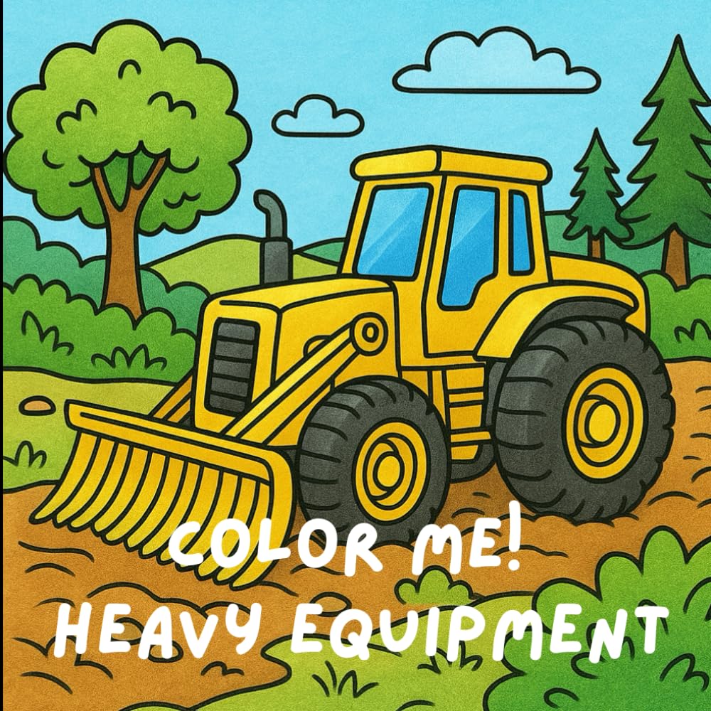 Color Me! Heavy Equipment: A Simply Simple Coloring Book For Kids