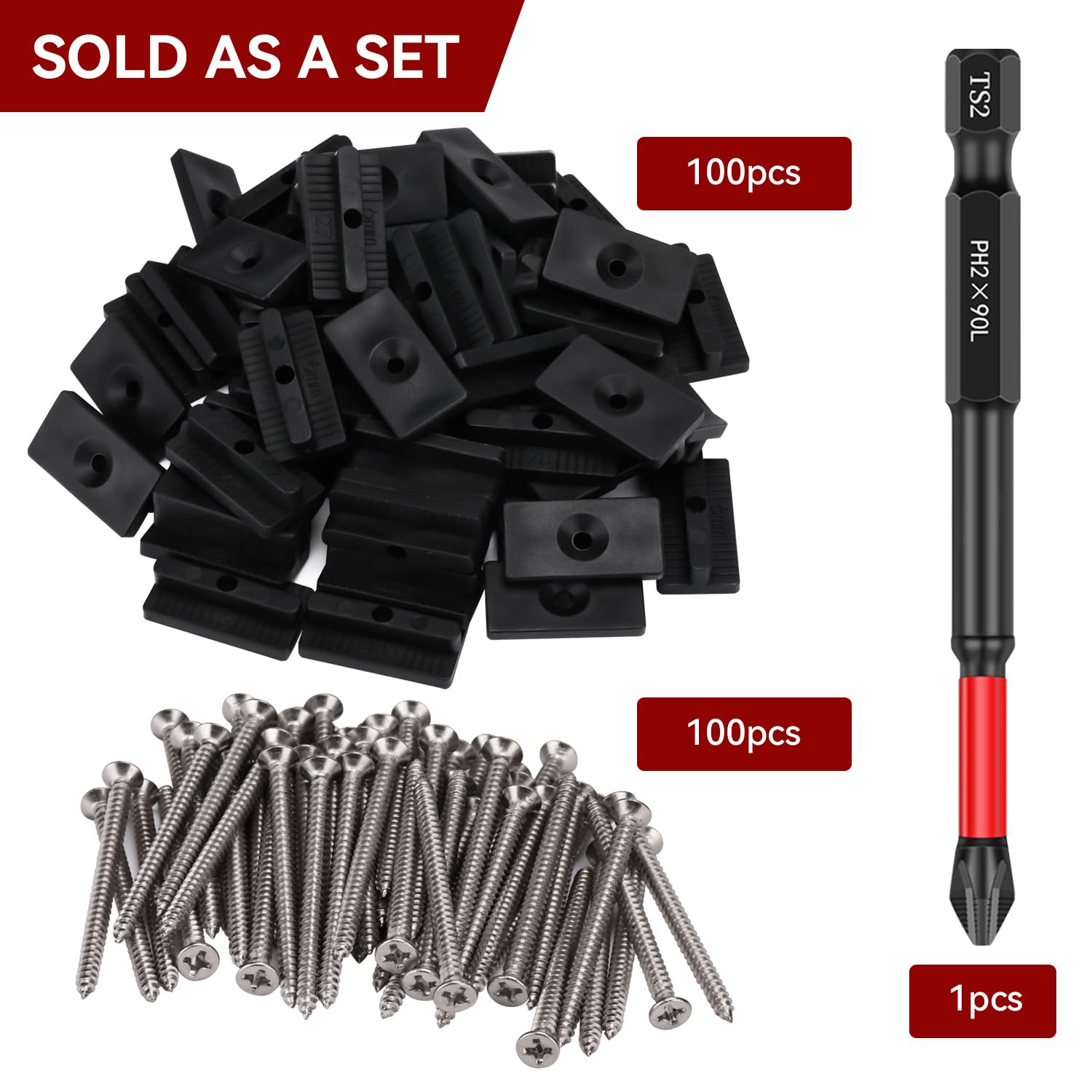 Kit Clip E Viti Per Decking Esterno Clip Per Decking Con Viti - Foto 9