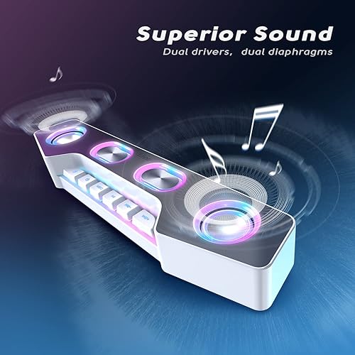 Miniatura 2 de FIFINE Altavoz de computadora y micrófono de transmisión, micrófono USB para juegos de PC con botón de silencio de filtro de explosión, altavoz RGB