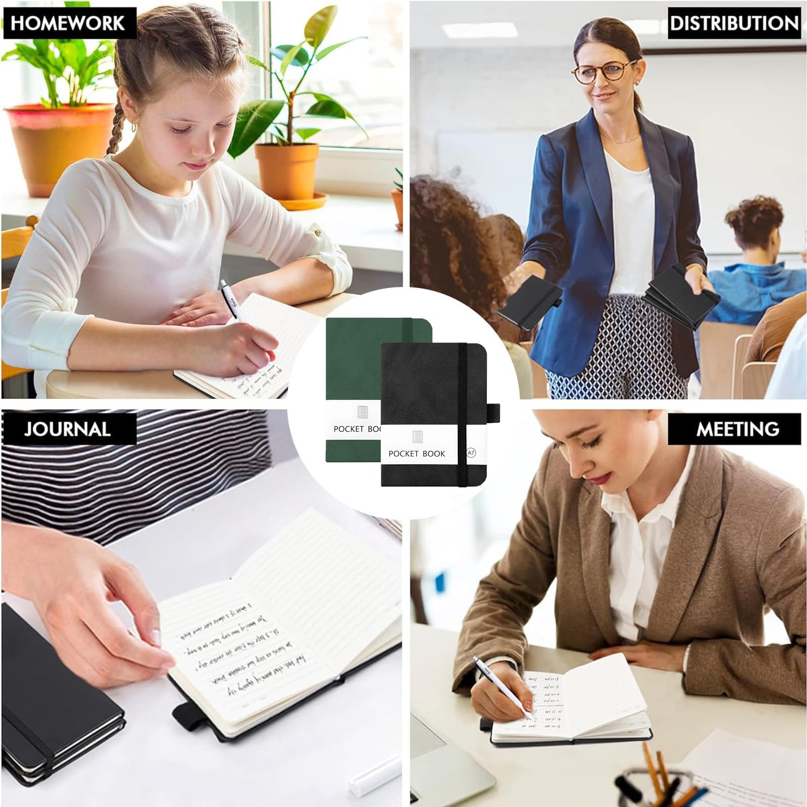 Taccuino A7 25 PCS Mini Taccuino Tascabile a Righe Quaderno per Scuola Lavoro Viaggi