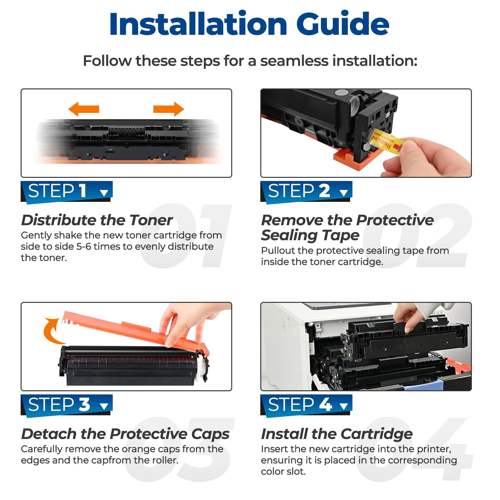 414X Toner Cartridges 4 Pack High Yield Replacement For 414X 414A Works - View #5