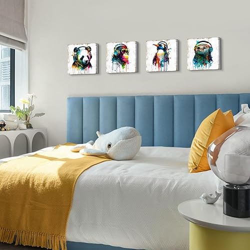 Miniatura 73 de Arte de pared de naturaleza con plantas verdes, decoración de pared de hojas botánicas tropicales, impresiones en lienzo para dormitorio, Hoja