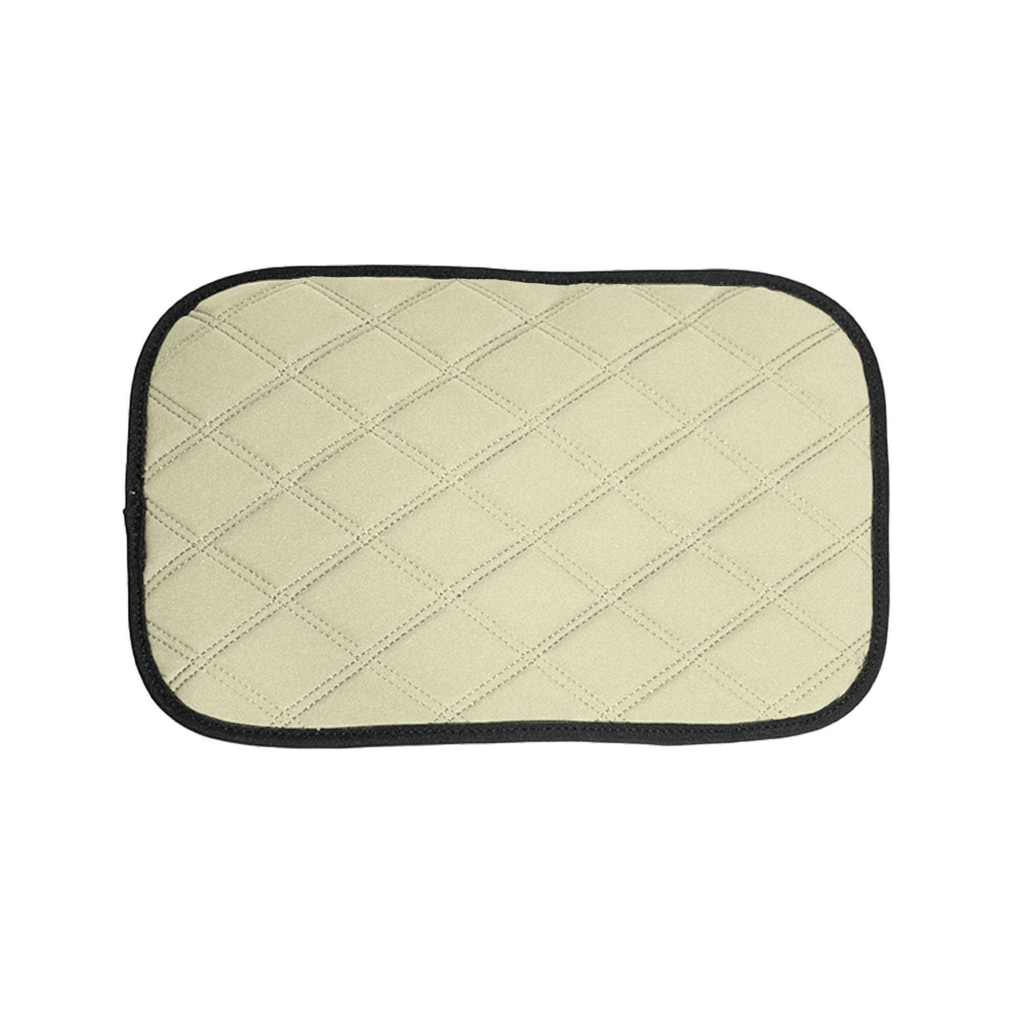 FH Group Neosupreme Beige Diamond Pattern Center Console Pad – Water-Resistant Armrest Cover Protector for Cars, SUVs &amp; Trucks