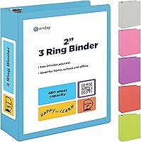 Vista 26 de Carpeta de 3 pulgadas con 3 anillas, color negro, con anillas inclinadas en D de 3 pulgadas, cubierta transparente con 2 bolsillos interiores