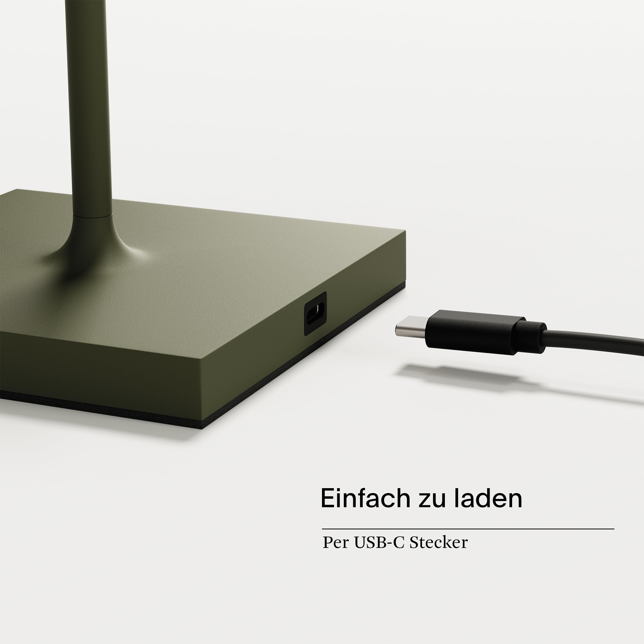 SIGOR 2 Stück Nuindie 2.0 mini - Dimmbare kleine LED Akku-Tischlampe Indoor & Outdoor, IP54 spritzwassergeschützt, Höhe 25 cm, aufladbar mit USB-C, 12 h Leuchtdauer, tannengrün