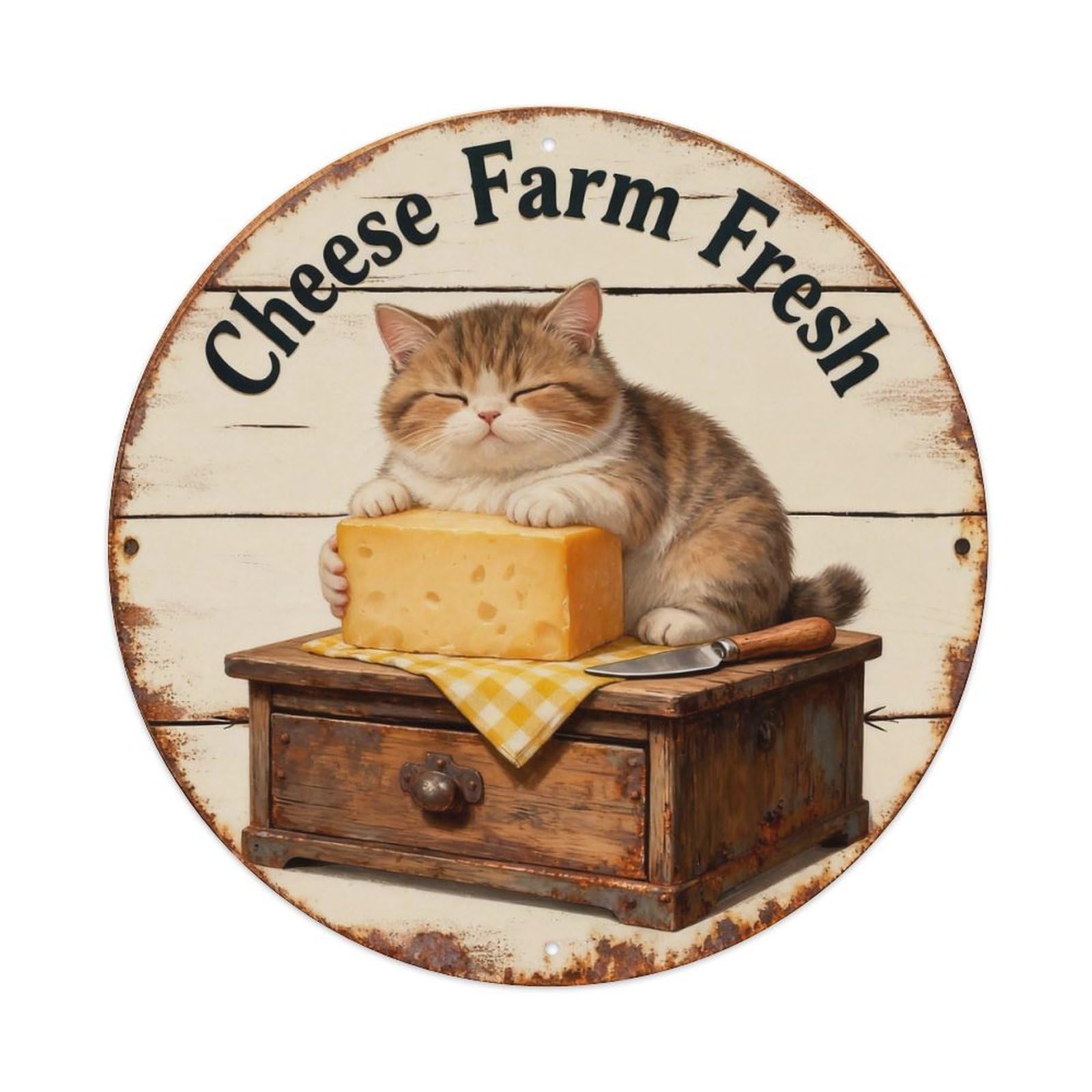 Cheese Farm Fresh Sign Metal Tin Sign Plaque