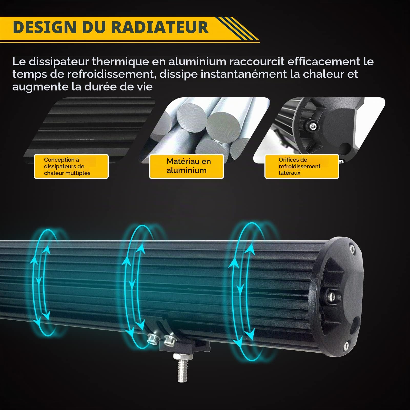 RIGIDON Barre Led 4x4 avec Faisceau de Câblage Kit, 38 cm 15 pouces 300W | Longue Portée Barre Lumineuse, Led Light Bar pour Offroad Véhicules Voiture Camion SUV ATV Bateau, 6000K Feu Antibrouillard