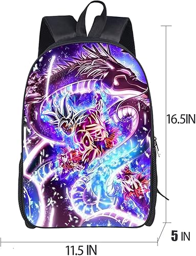 Miniatura 2 de Ynw Mochilas unisex Anime Bolsa de viaje Mochila de dibujos animados Multifunción 3d Print Daypack, A