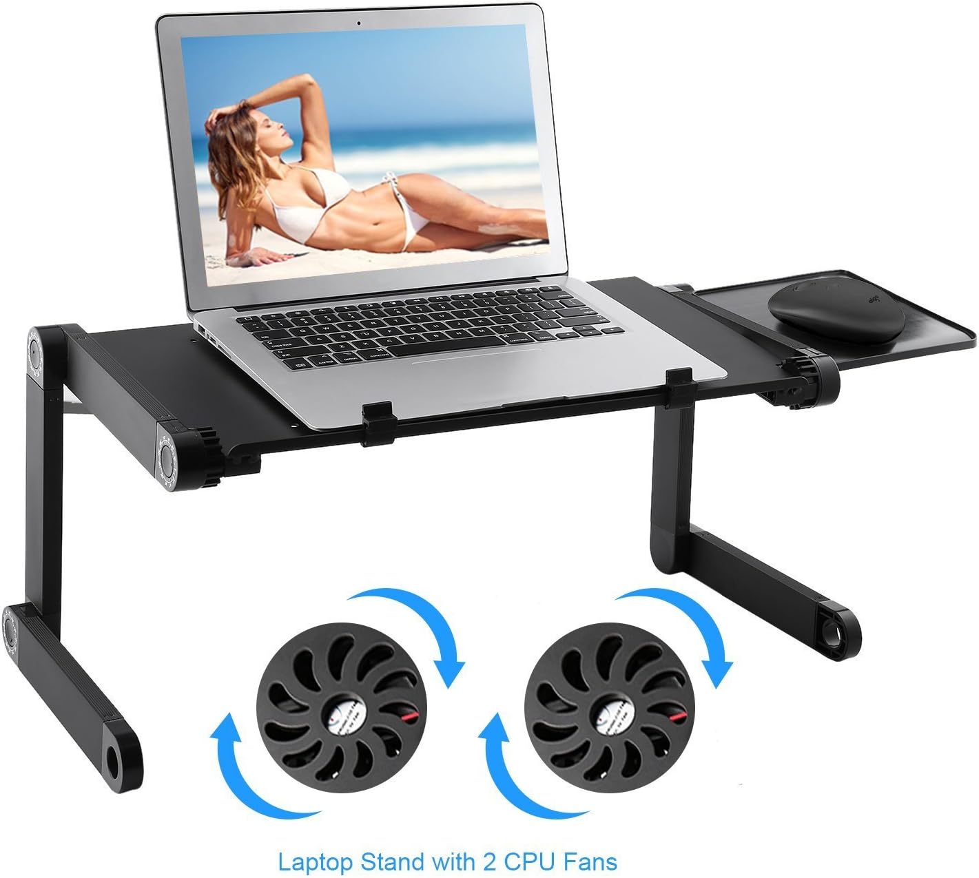 scrivania per computer portatile con ventole usb