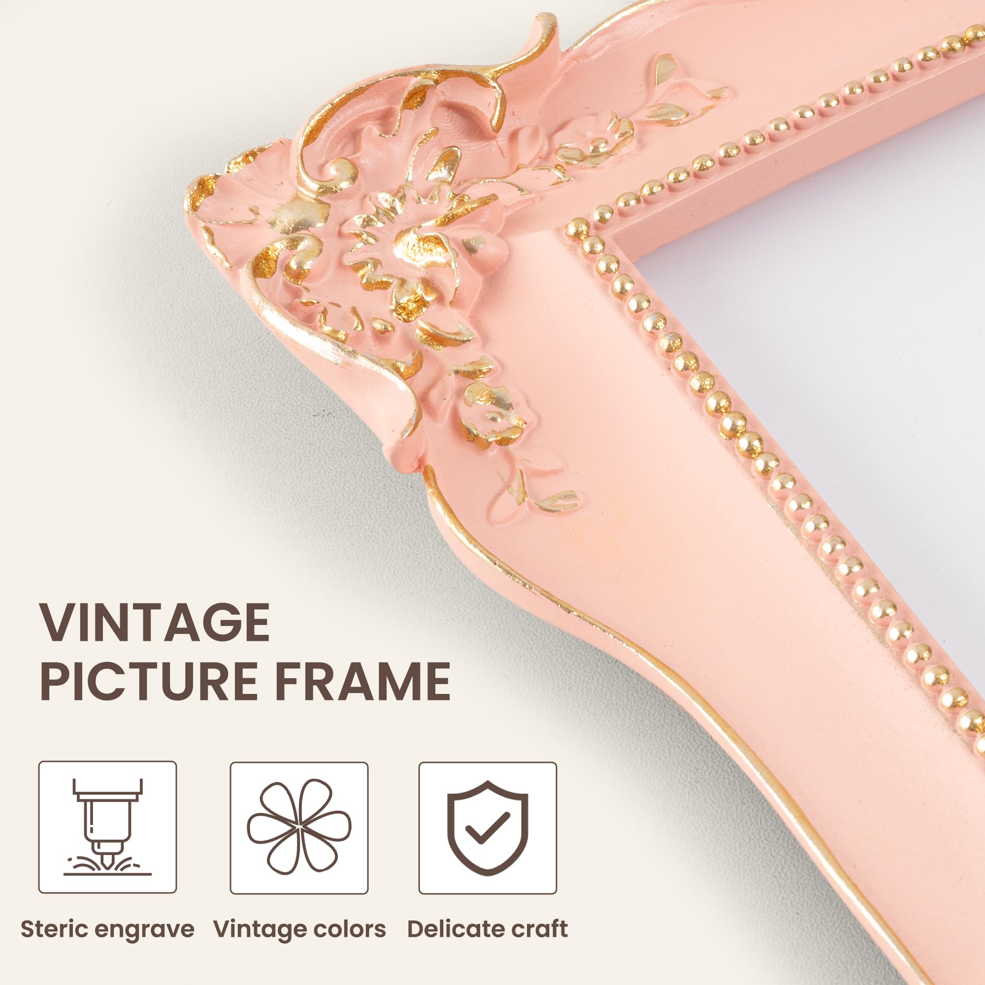 Amazon.com - Axeman Ornate Pink Picture Frames 4x6 | Vintage 4x6