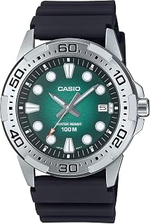 [卡西欧] CASIO 标准 模拟 石英 男士 手表 MTD-140系列 海外模型 [平行进口商品], 绿色・聚氨酯表带 MTD-140-3AV, 运动