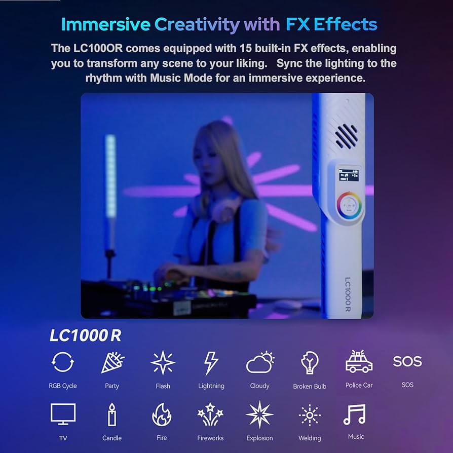 Amazon.com : GODOX LC1000R Handheld RGB Light Stick 100W LED Video