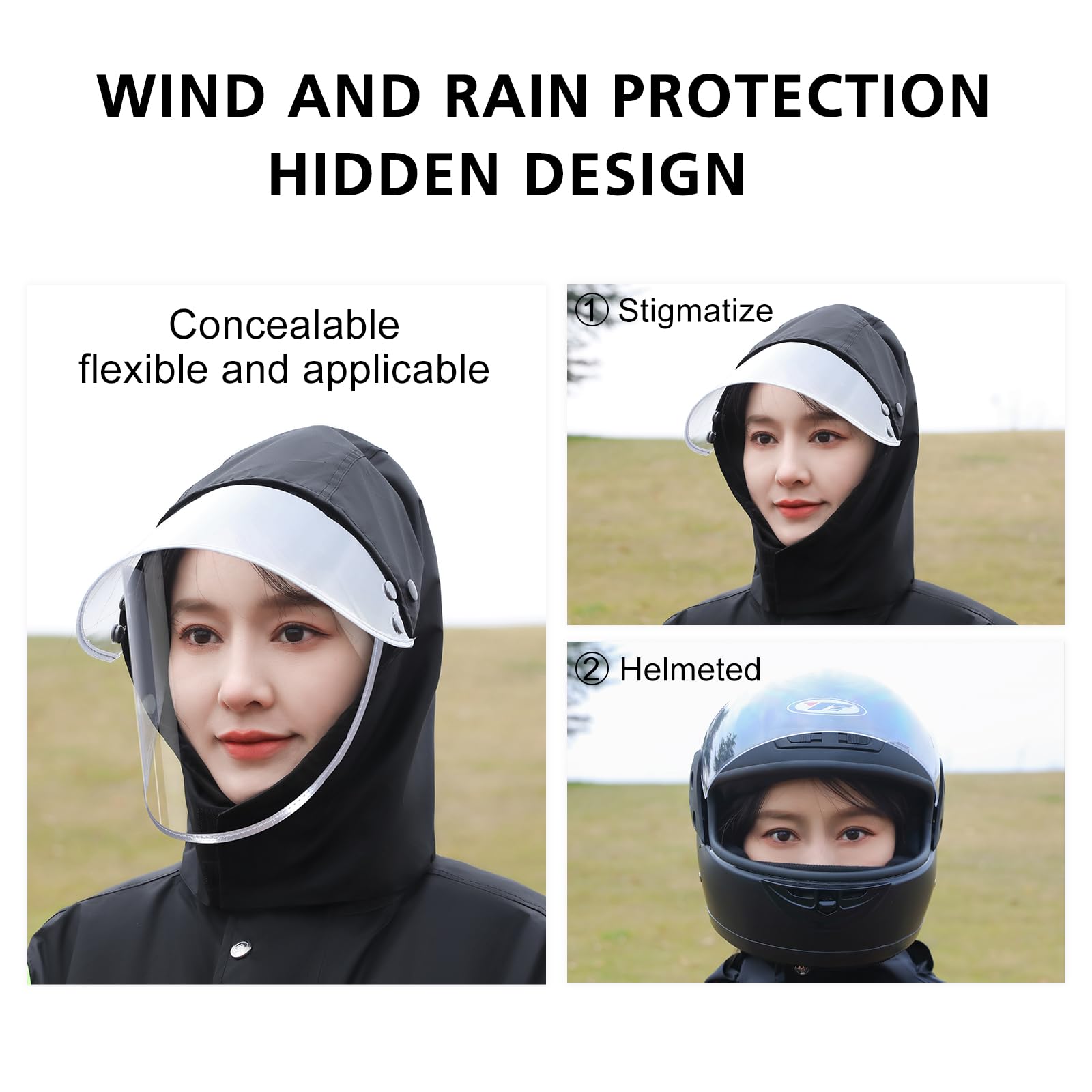 Combinaison de Pluie Imperméable Pour Homme Veste de Pluie et Pantalon Unisexe à Capuche Pour Tous les Sports, Pêche, Moto