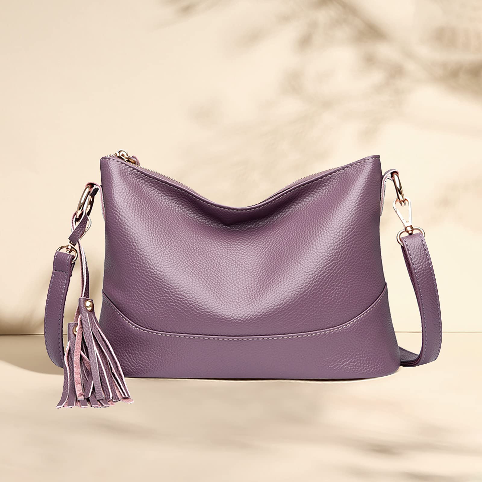 ADITAM Fashion Torba pod pachami Torebka damska z 2 paskami Torba na ramię Klasyczna torba Crossbody Top Handle Satchel Ladies Soft Leather Bag Blue Double the comfort