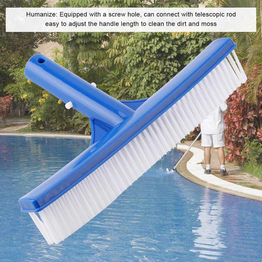 Swimming Pool Brush Head,10in Plastic Swim Pool Wall & Tile Brush Scrub Cleaning Dirt Moss Pond Spa Hot Spring Tools for Cleaning Pool Walls,Swimming Brush - Image 2