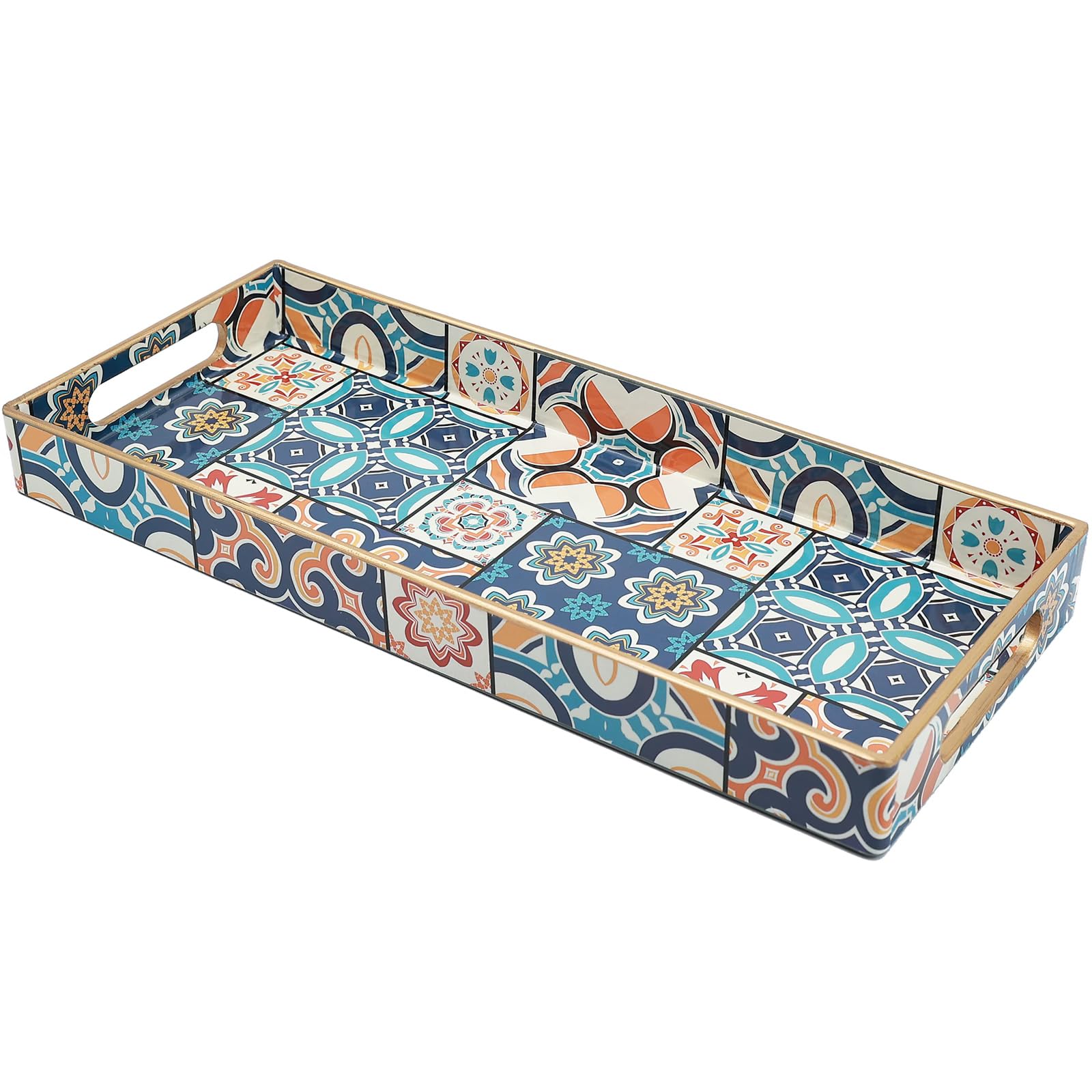 Leemxiiny Bathroom Vanity Tray for Countertop, Small Plastic Toilet Tank Tray Versatile Storage & Organization Tray for Makeup, Perfume, Desk, Kitchen