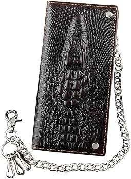 小物 kc's leather bikers long wallet Leather Biker Wallet Organizer Leather Chain