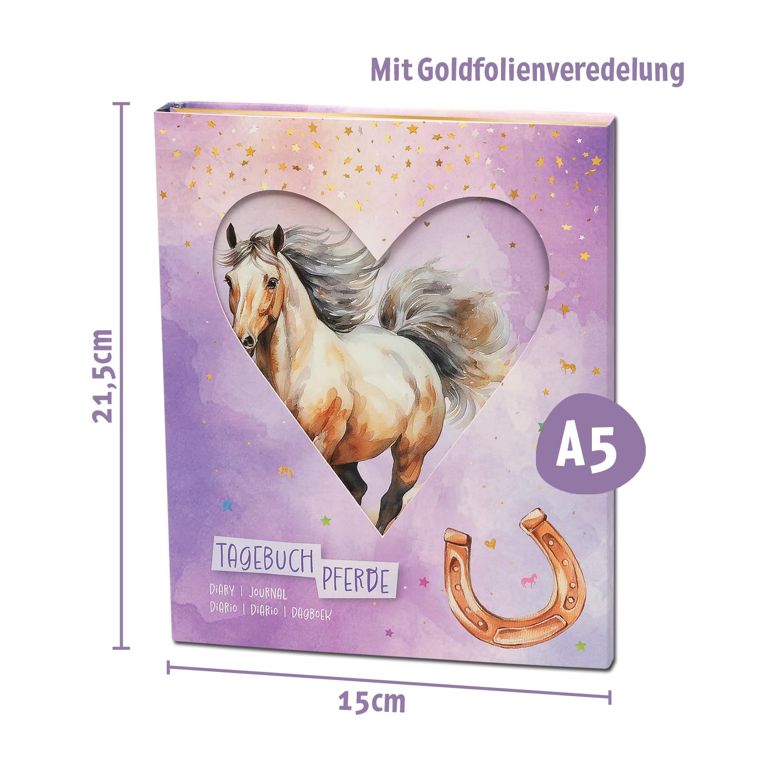 Moses dagboek met slot, paarden