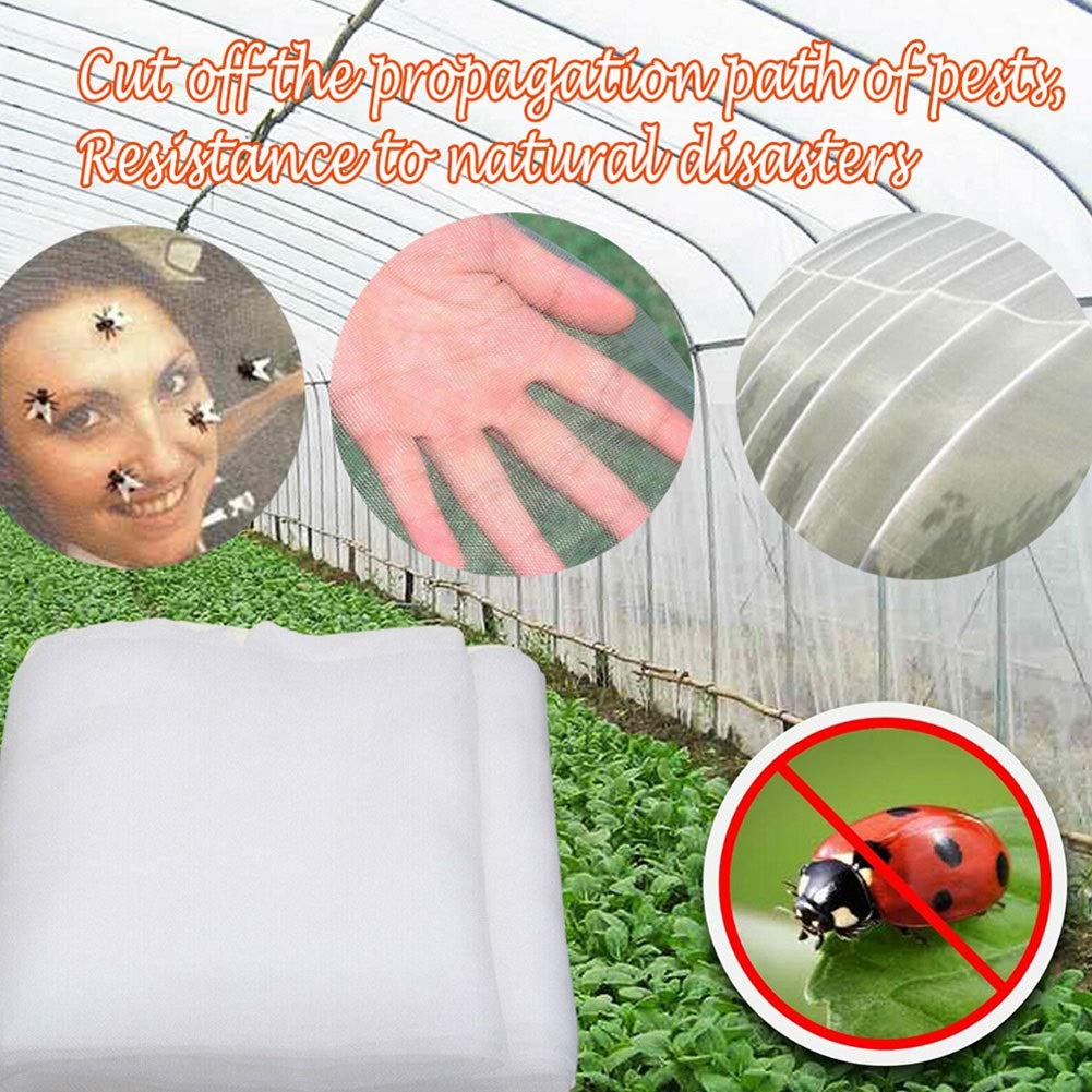 Rete Antinsetto, Rete Protettive da Giardino Anti Insetti per Verdure Piante, Rete Anti Insetti per Orto Serra Gazebo Zanzariera, Rete per Uccelli Protezione