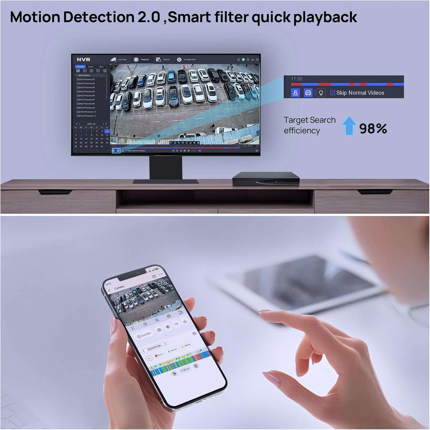 VIKYLIN 6MP IP PoE Camera, Outdoor PoE Security Camera with Motion Detection 2.0, Tripwire, Area Detection, Face Detection, Two-Way Audio, Starlight 98ft IR Night Vision, N Series Upgrade