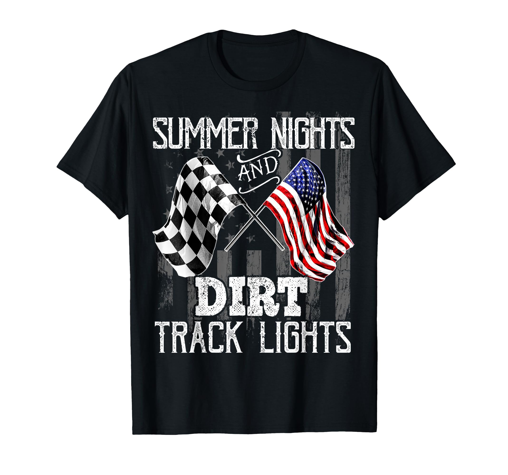 Summer Nights Dirt Track Lights Racing Motocross Gift Men T-Shirt