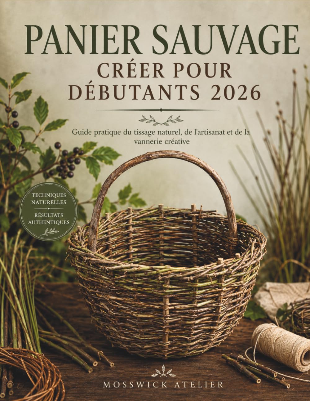 PANIER SAUVAGE CRÉER POUR DÉBUTANTS 2026: Guide pratique du tissage naturel, de l'artisanat et de la vannerie créative (French Edition)