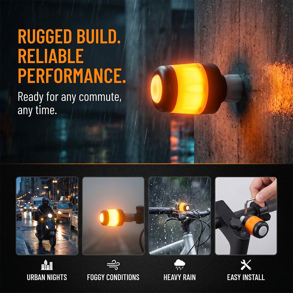e Scooter Blinker nachrüsten Set, Blinker e Scooter, blinkers e Scooters nachrüsten, LED Handlebar Light Waterproof Electric Scooters Handlebar Plugs for Xiaomi Turn and Segway Ninebot