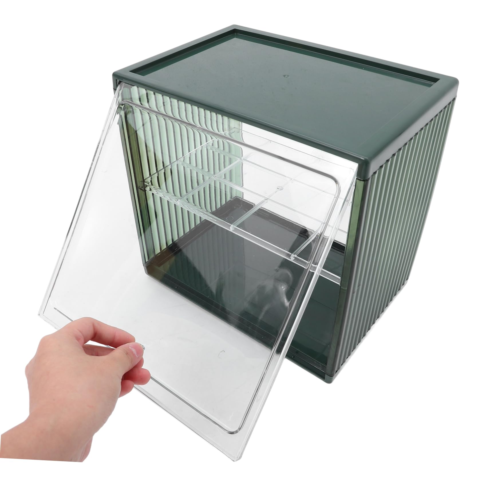 Contenedor para Almacenar Pan de Plástico Doble Capa Diseño Transparente y Gran Capacidad, Caja Apilable para Almacenamiento de Pan en Cocina o Hogar