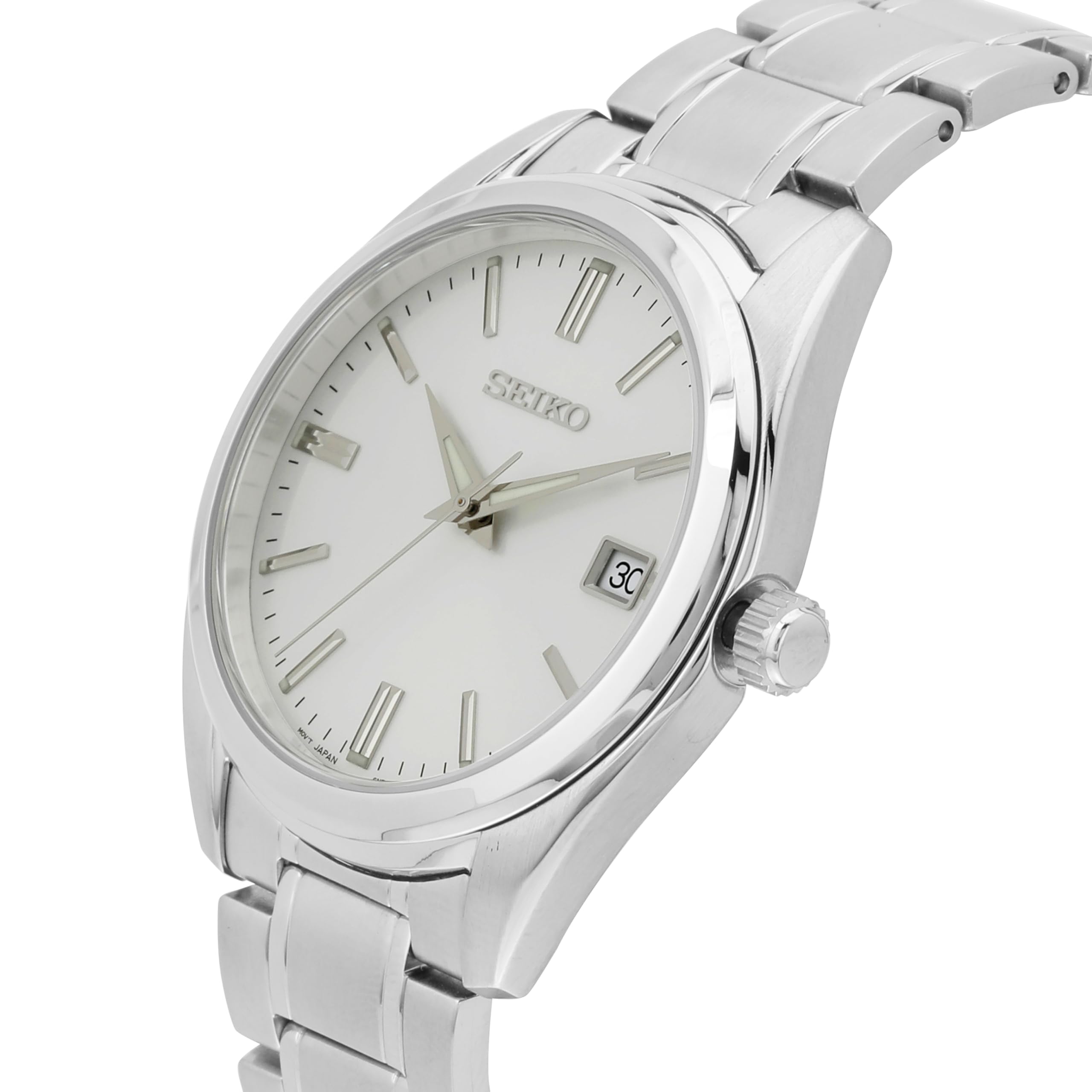 Seiko Quarz Herren-Uhr Edelstahl mit Metallband SUR307P1