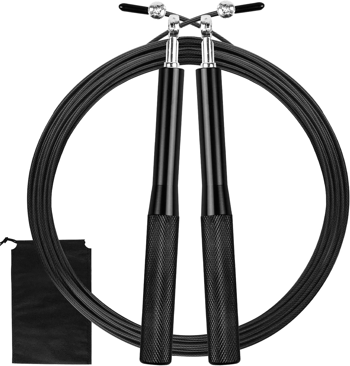Brien Speed Skipping Rope – Steel Speed Jump Ropes for Adult Fitness – Adjustable Workout Equipment for Beginners & Pros - for Jumping, Boxing, Exercise & HIIT