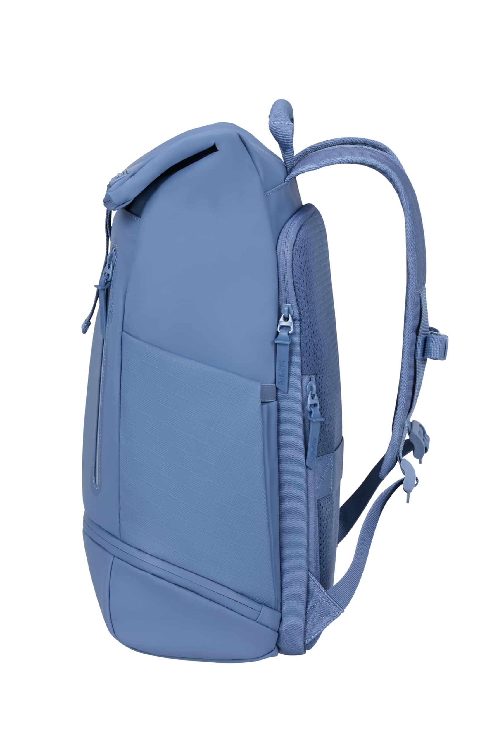 American Tourister Urban Tide - Zaino PC Rolltop 15.6", Zaino Business & Viaggio Idrorepellente con Scomparto Scarpe/Vestiti, per Ufficio, Scuola & Università - Blu (Storm Blue)