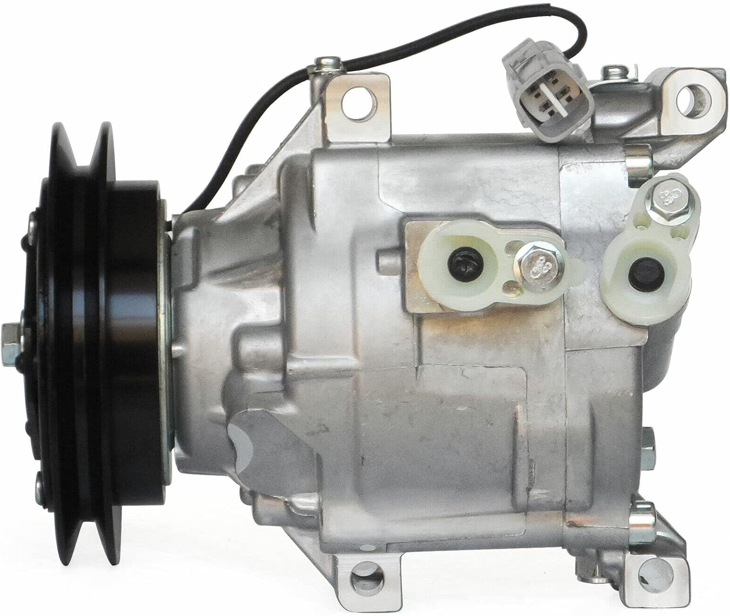 1PK 12V Air Conditioner Compressor 122mm Clutch 800-1000W AC Compressor for Kubota Tractor Model L4630 L4740 L5030 L5240 L5740,SCSA06C/SCS06C AC Compressor Replaces 6A671-97114 6A671-97110