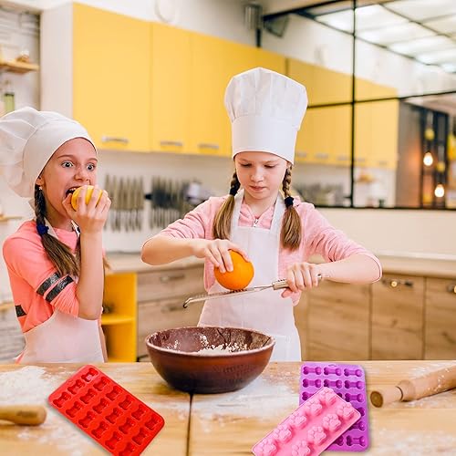 Miniatura 7 de Lukinuo Moldes de silicona para patas y huesos de perro 4 piezas de moldes de silicona para hornear golosinas para cachorros cubitos de helado