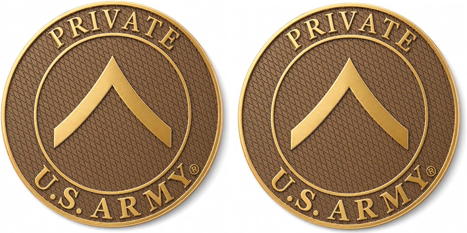 United States Army Insignia of Rank Black 7/8-1.5" Lapel Pin