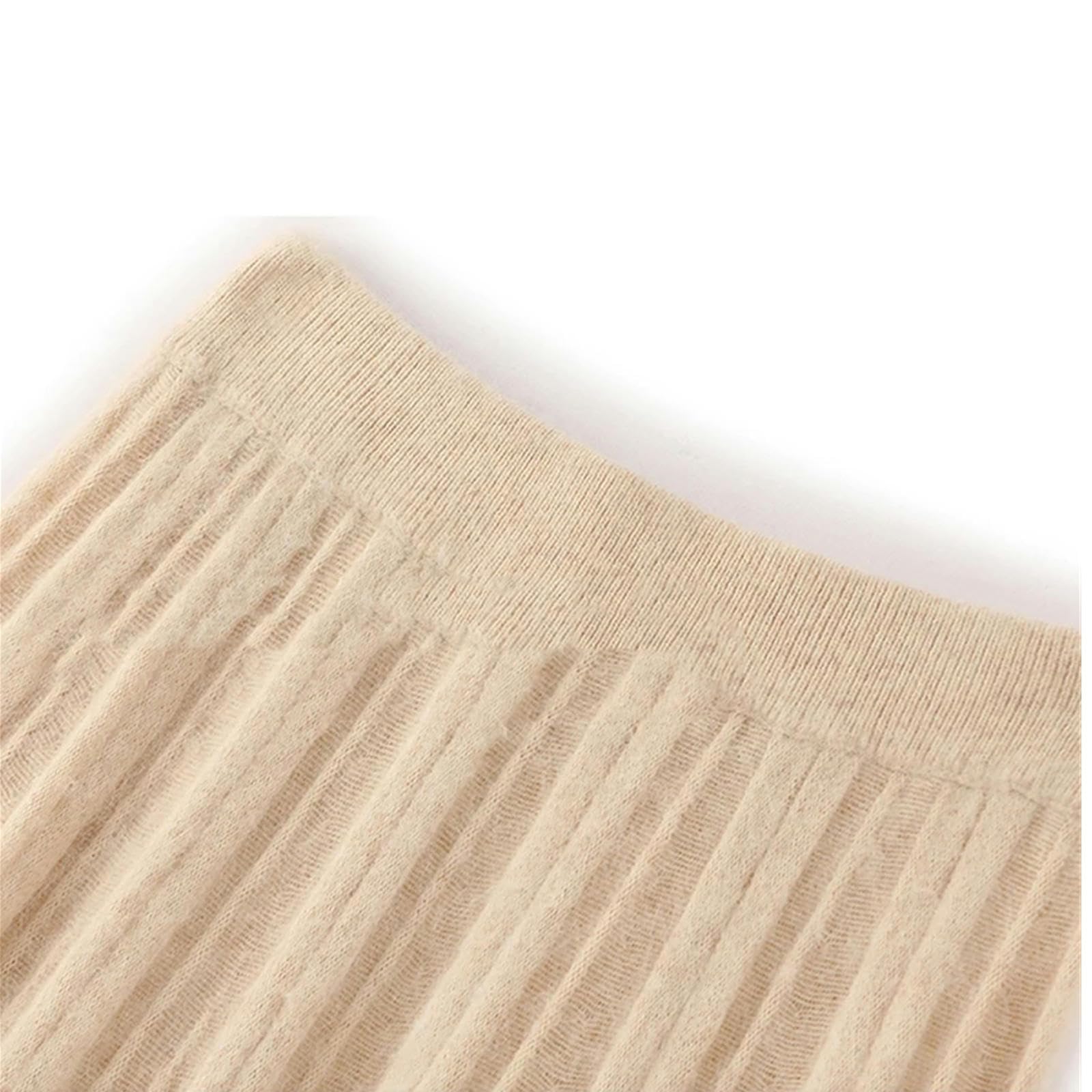 Gonna Lunga Donna Autumn Winter Women Women Long Micket Galli di Ombrello Casualmente Gonne A Maglia A Maglia da Maglia da Donna Eleganti Gonne Eleganti-Beige-l