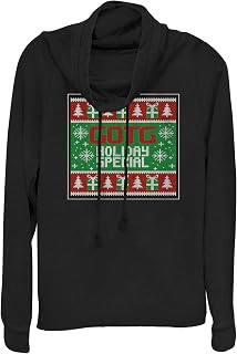 Guardians Of The Galaxy Kids Christmas Holiday Jumper - Cowl Neck Square Black XS