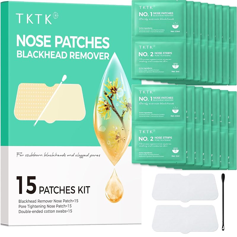 TKTK Tiras para o nariz, kit de aplicação em 3 etapas, 15 unidades